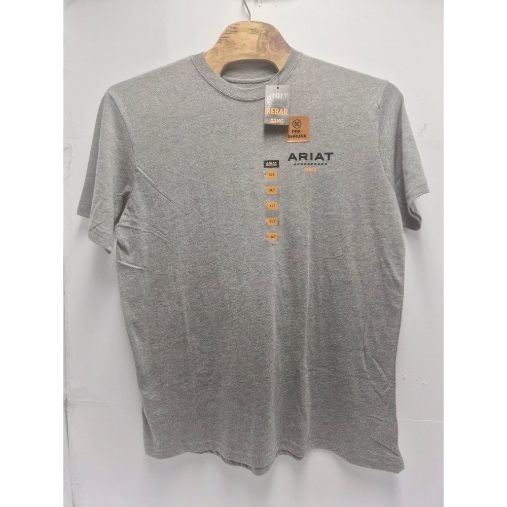 Ariat Rebar Men's T-Shirt Cotton Strong, Logo Work Tee, Short Sleeve XLT New